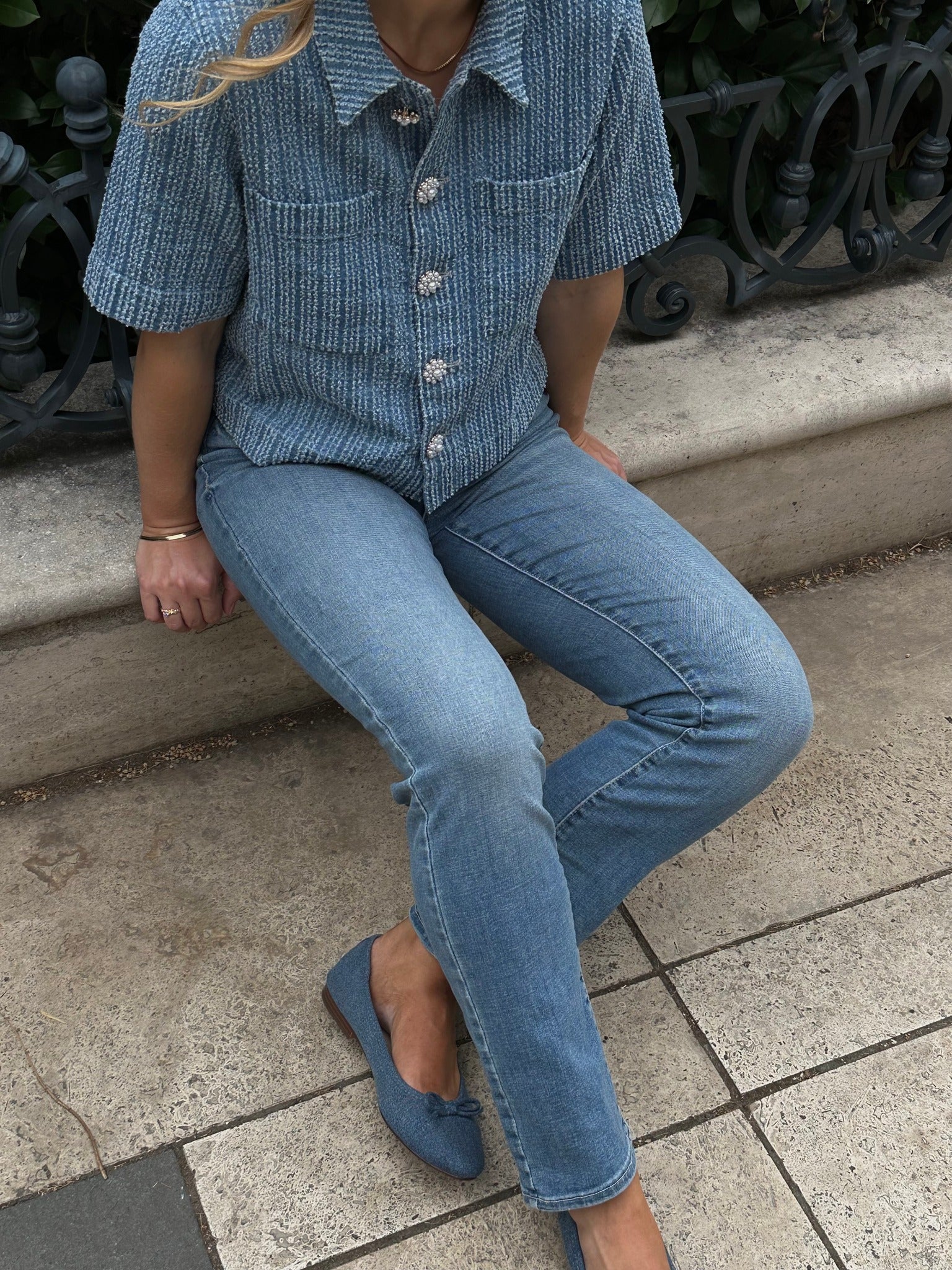 PCMALBA Denim Shirt - Medium Blue Denim